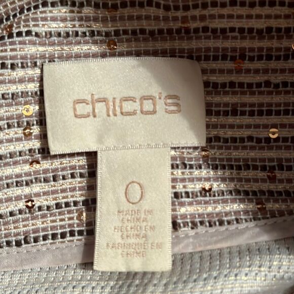 CHICO’S Gold and Cream Blazer.  Size 0 - Picture 5 of 7